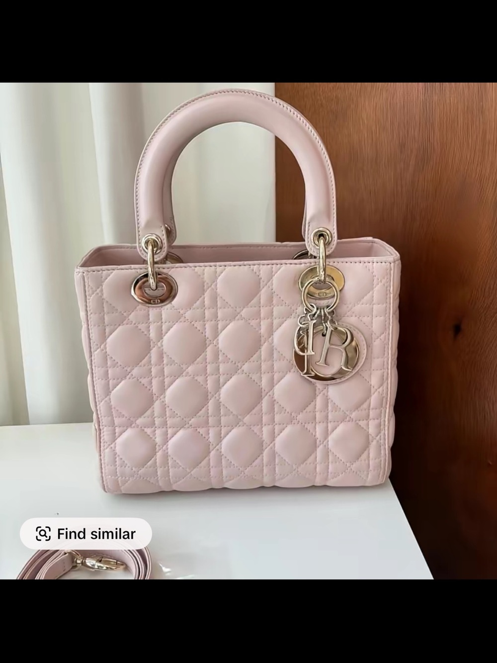Dior Pink Quilted Top-Handle Satchel with Charm